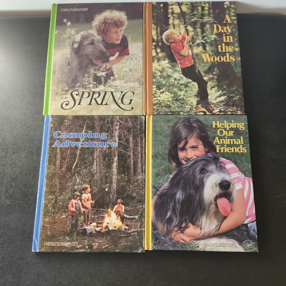 National Geographic Young Readers Books Lot of 4 Vintage 1970s 1980s HC
